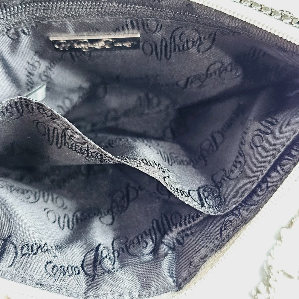 Whiting and Davis Floral Heart Design Reflecting Metal Mesh Convertible Bag NWOT - Picture 7 of 8